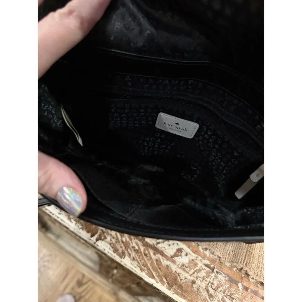 Kate Spade Robinson Street Zanni Crossbody Handbag‎ Black/white Preppy